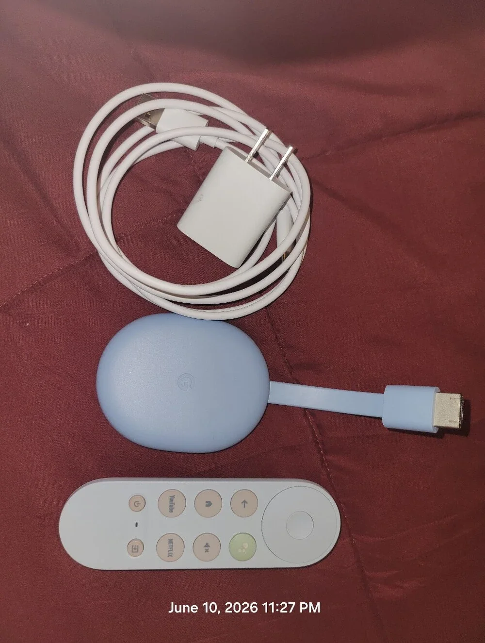 Google Chromecast with Google TV - Light Blue Streaming Device